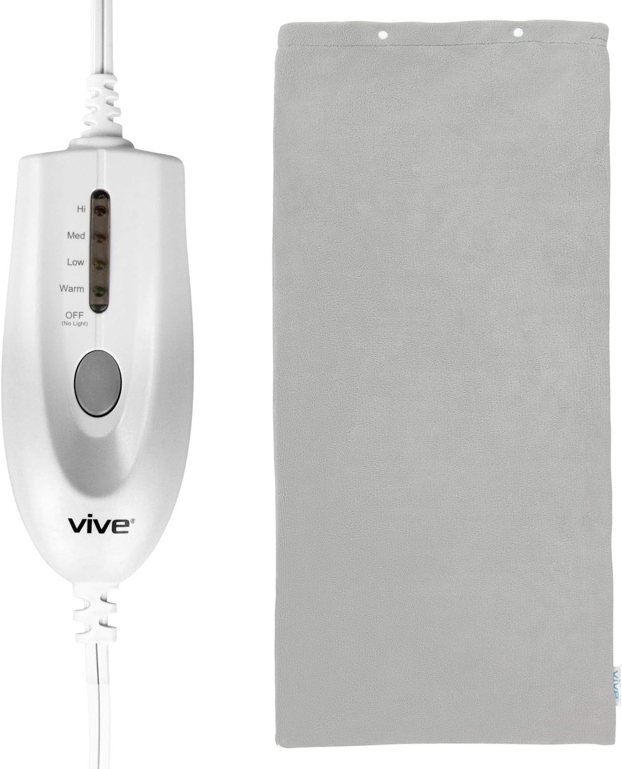 Vive Moist Heating Pad - Electric Heated Warming Hot Wrap for Heat Therapy on Back, Knee, Shoulder, Neck Pain, Period Menstrual Cramps, Cats, Dogs, Pets - Portable, Auto Shut Off (12" x 24")