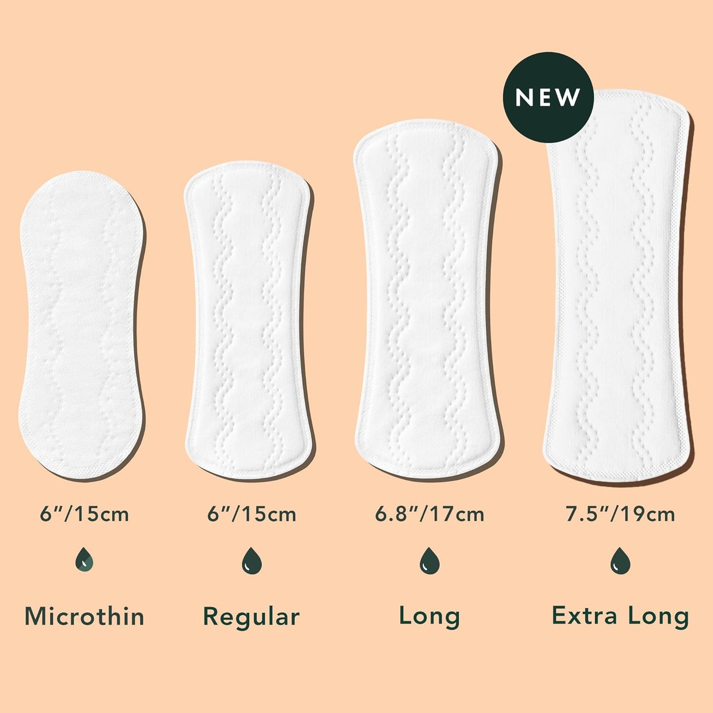 Rael Panty Liners for Women, Organic Cotton Cover - Extra Long Pantiliners, Light Absorbency, Unscented, Chlorine Free (Extra Long, 60 Count)