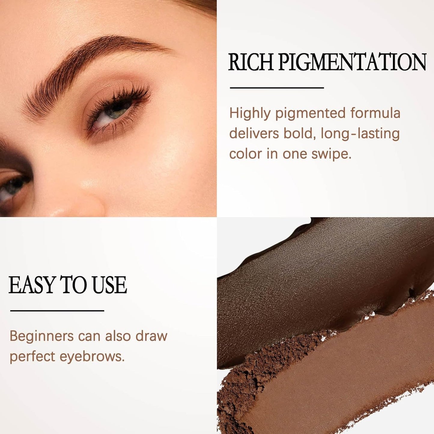 Boobeen Eyebrow Palette, 7 Colors Brow Powder Kit, Eye Brow Pomade with Double-ended Brush, Long-lasting Eye Makeup Kit, Sculpt & Define Eyebrows, for Beginners