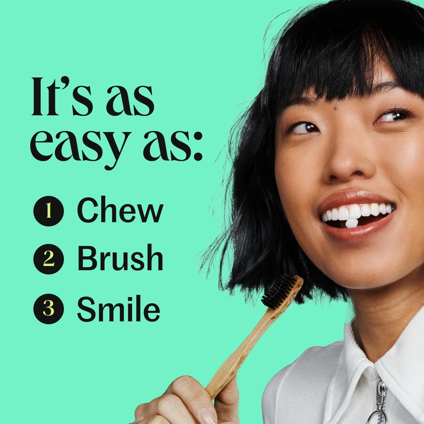 Bite Toothpaste Tablets, Xylitol & 5% Nano Hydroxyapatite Toothpaste Bits for Sensitive Teeth, Fluoride Free Tooth Whitening, Travel Size Dental Care for Adults & Kids, Made in USA, 124 Bits