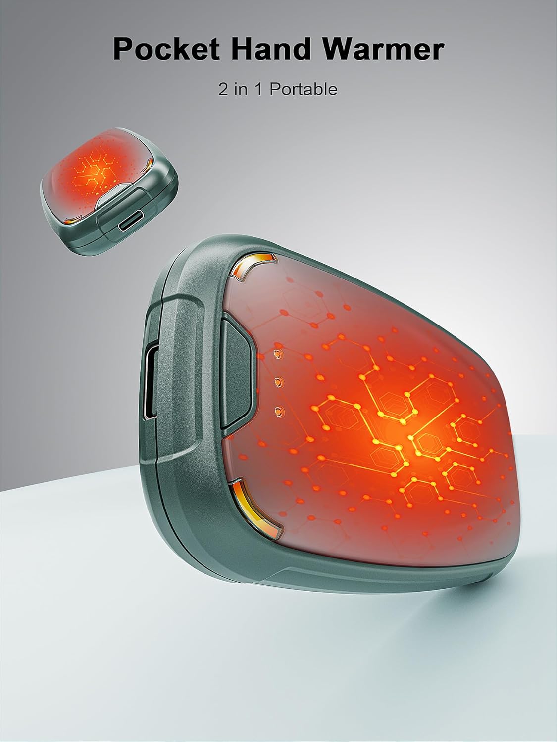 Hand Warmers Rechargeable 2 Pack, Rechargeable Hand Warmer, Pocket Portable Electric Hand Warmer, Reusable Handwarmers, A Winter Christmas Hand-Warming Gift for Work, Camping, Golf, and Hunting