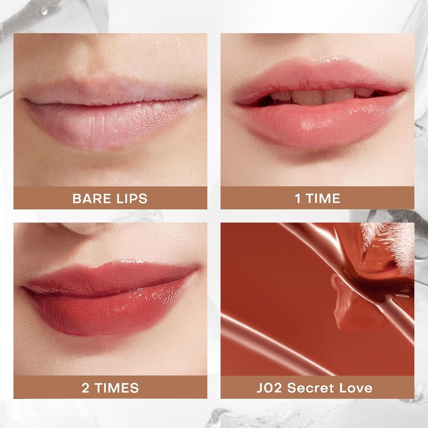 Mistine Makeup Lip Gloss Lip Plumber Non-sticky Tinted Lip Gloss Infused with 1% Peptide Moisturizing Shiny Finish Lip Tint Hydrating Lifter Gloss Lightweight Feeling Lip Oil J02 Secret Love 0.1 fl oz