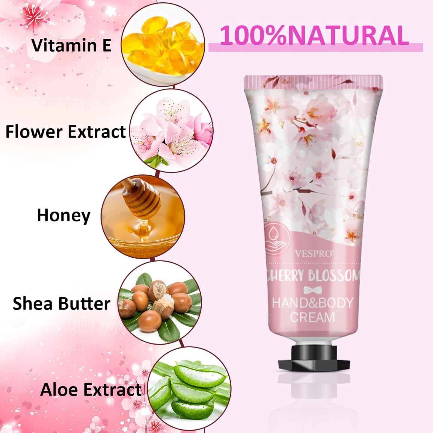 VESPRO 16 Pack Hand Cream Gifts Set, Birthday Gifts, Bridesmaid Gifts, Bulk Hand Lotion Travel Size for Dry Cracked Hands, Mini Hand Lotion for Thank You Gift and Mom Gifts with a Greeting Card