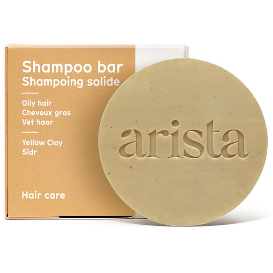 Arista Shampoo Bar with Yellow Clay, Sidr Fruit Powder & Jojoba - For Oily Hair | Sulfate-Free, Vegan & Paraben-Free Travel Shampoo