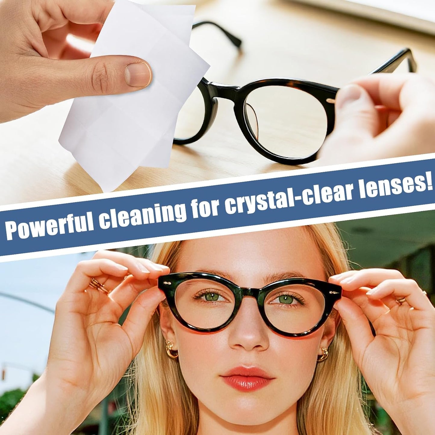 800 Count Lens Wipes for Eyeglasses – Pre-Moistened, Individually Wrapped Eyeglass Cleaning Wipes – Scratch-Free, Streak-Free Glasses Cleaner Wipes for Sunglasses & Camera Lens – Bulk Pack