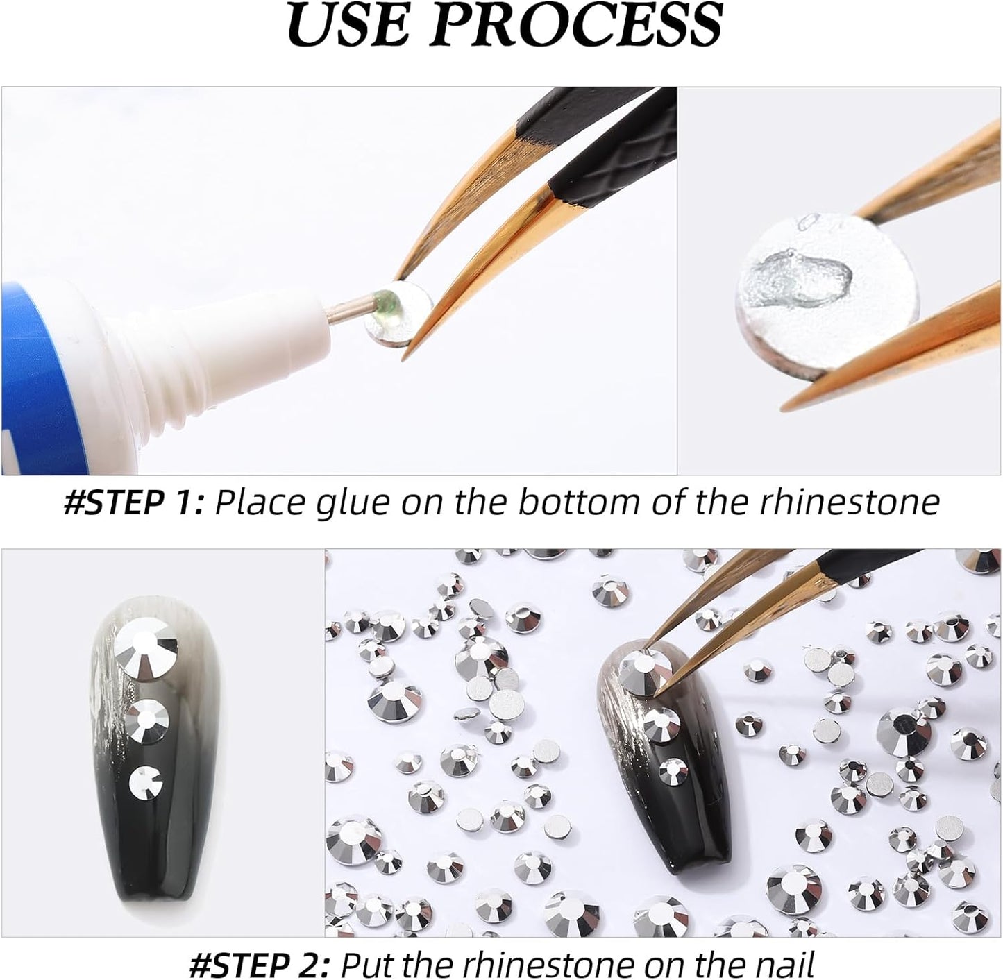 Silver Flatback Rhinestones, Glass Rhinestones for Nail Art and Craft, Glue Fix, Loose Crystal Gemstones(Silver, SS30, 288pcs, 6.4-6.6mm)