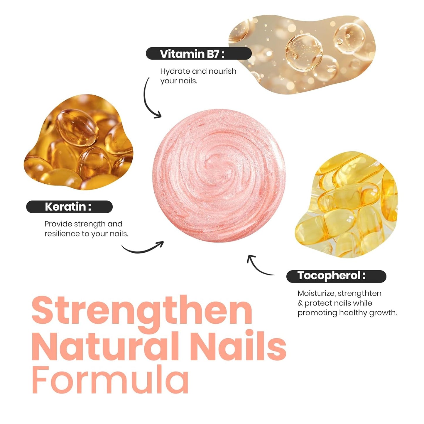 Beetles Pearly Pink Nail Polish,Fast Air Dry, No UV Needed –Perfect for Party, Long-Lasting Neutral Color for DIY At-Home or Salon Use, 15ml/0.51oz