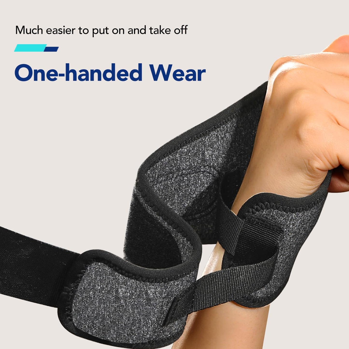 Wrist Brace with Soft Thumb Opening for Mild Carpal Tunnel Tendonitis Arthritis Sprains (Not for Thumb), Compression Hand Brace for Women Men, Wrist Support Strap for Sports Work Typing Sleeping
