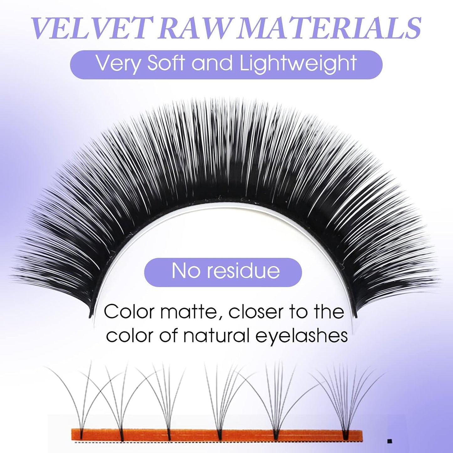 Easy Fan Volume for Lash Artists: Wendy, Handmade Fans for Eyelash Extensions, Self Fanning, Blooming, C-KH, Black, D-0.05-15