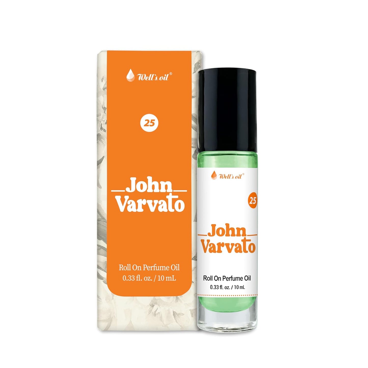 Well's Oil Roll-On Perfume Oil (John Varvato) | Warm Spicy & Ambery Notes | Long-Lasting | Paraben-Free | 0.33 Fl Oz / 10 ml
