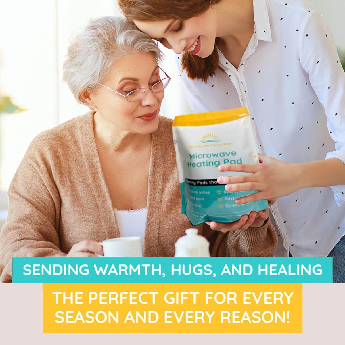 Versatile Microwavable Heating Pads for Neck Pain Relief, Back Pain, and Shoulder Pain Relief - Microwave Heating Pad for Cramps and Muscle Relief, Hot and Cold Reusable Pad - 1 Pack