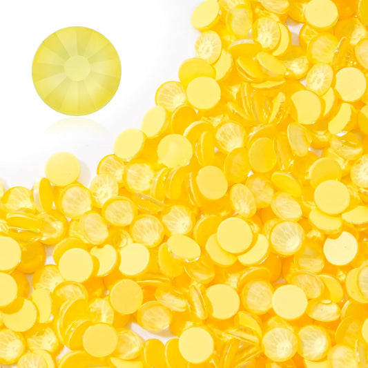 Mocha Citrine Flatback Rhinestones, Glass Rhinestones for Nail Art and Craft, Glue Fix, Loose Crystal Gemstones(Mocha Citrine, SS16, 1440pcs, 3.8-4.0mm)