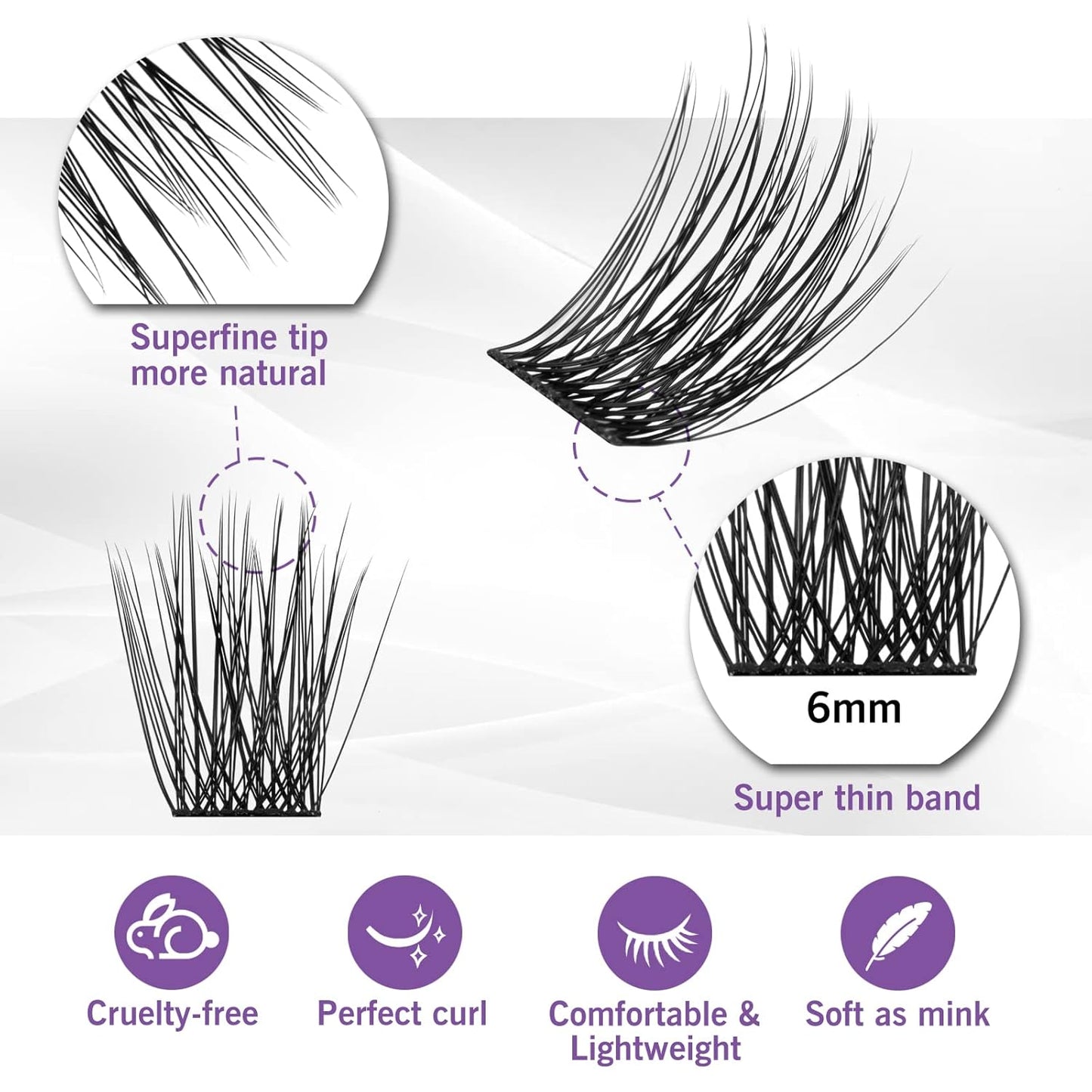 Lash Clusters 120 Clusters DIY Eyelash Extension Natural Look Lightweight Comfortable Handmade Reusable Individual Lashes False Eyelashes DIY at Home (Glamour-14mm)