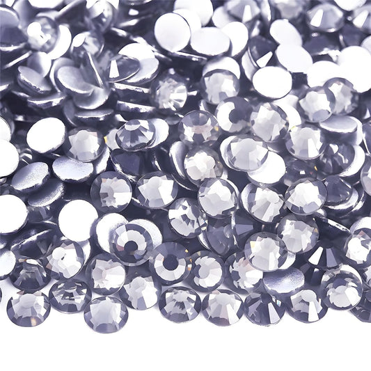 Flatback Rhinestones Round Gems for Nails Art and Crafts 4000Pcs SS12 3mm Glitter Crystals Stone DIY Bags Clothes Shoes (Light Grey)
