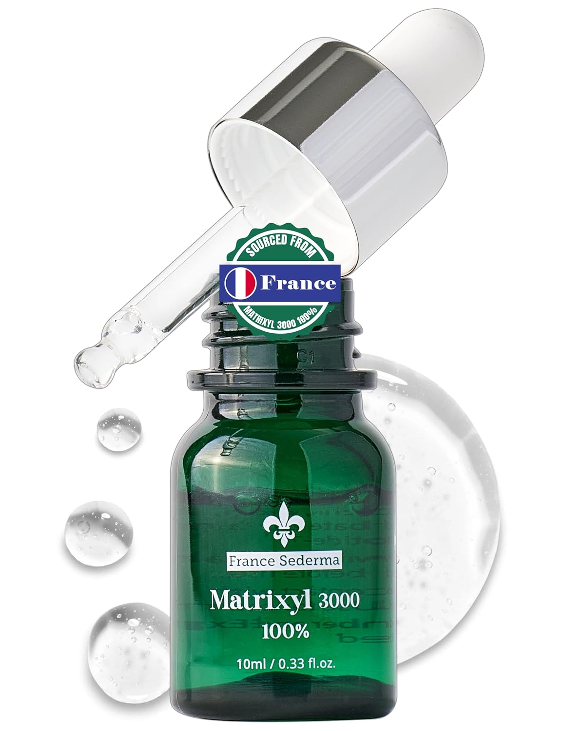 Matrixyl 3000 100% Serum Skincare – Pure Peptide Complex Anti-Aging Facial Ampoule from France Sederma, Collagen Boosting Wrinkle Treatment, Perfect for Layering & DIY, 0.33 fl.oz (10ml)