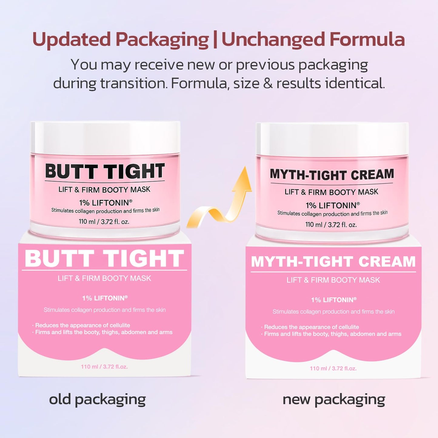 Cellulite Cream, Butt Firming and Lifting Cream - Reduce Cellulite Appearance | Reduce Loose & Stretch Mark Skin Tightening Cream for Body Booty, Legs & Belly Enhances Curves 3.72 fl.oz