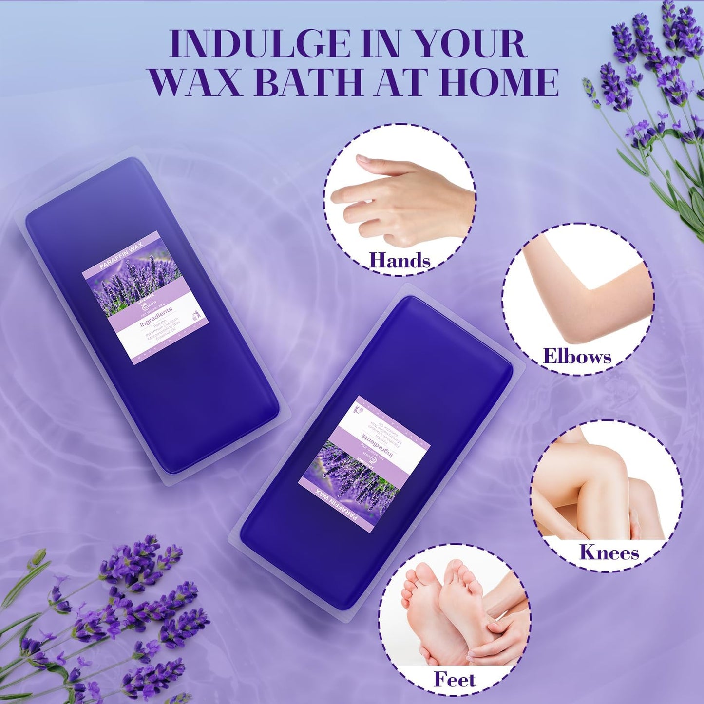 Paraffin Wax Machine for Hand and Feet, 4500ml Paraffin Warmer with 8 Pack Paraffin Wax Refills, Precision Temperature Control for Reservation Paraffin Wax Bath, Fast Wax Meltdown, Black