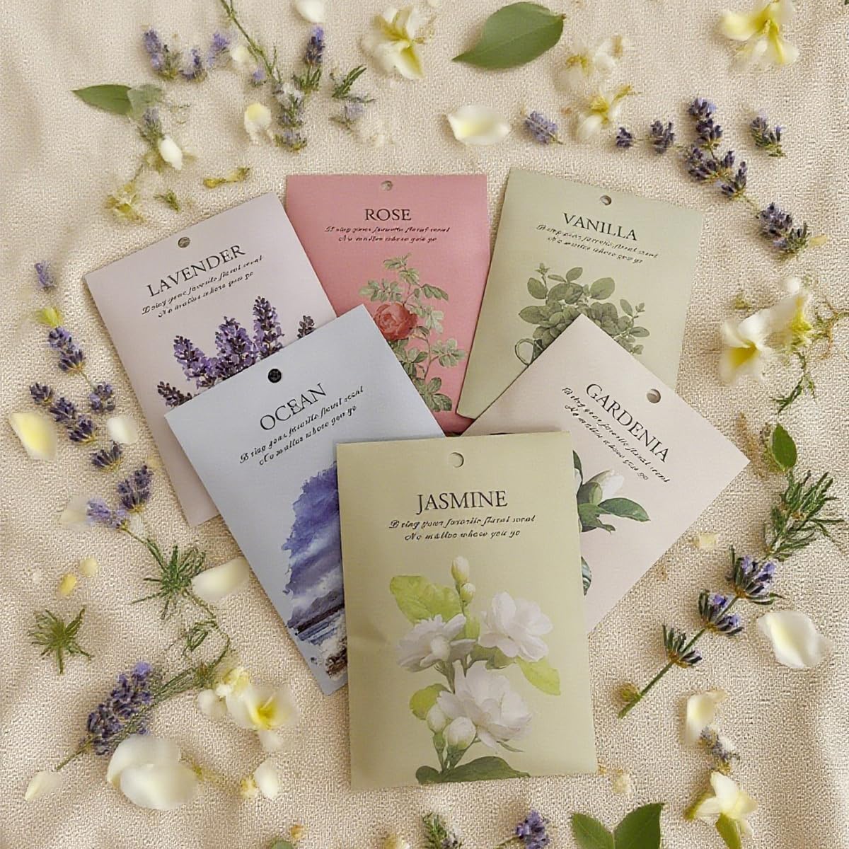 Lavender Scented Sachet Bags - 12 Pack Home & Car Freshener, Odor Eliminator for Closets, Rooms, Drawers, Wardrobes, Toilets, Long - Lasting 360 - Day Fragrance