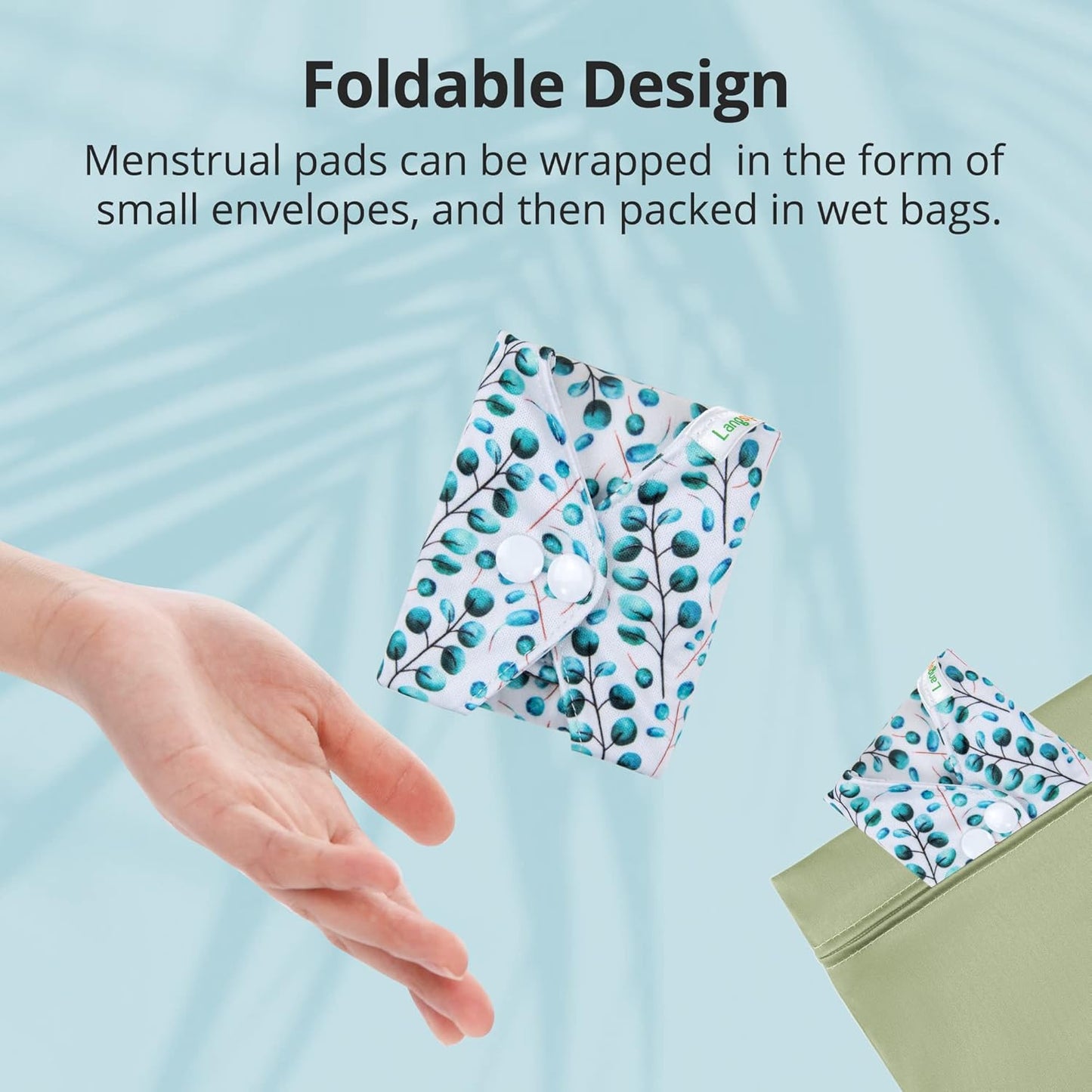 7pcs Set 1 pc Mini Wet Bag +6pcs Absorbent Reusable Sanitary Pads/Washable Cloth Menstrual Pads(Autumn,S)…
