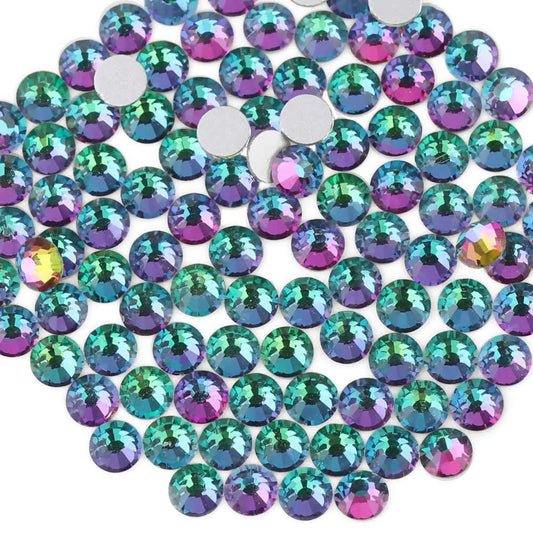 beadsland Flat Back Crystal Rhinestones Round Gems, Green Volcano (3.8-4.0mm) SS16/1440pcs