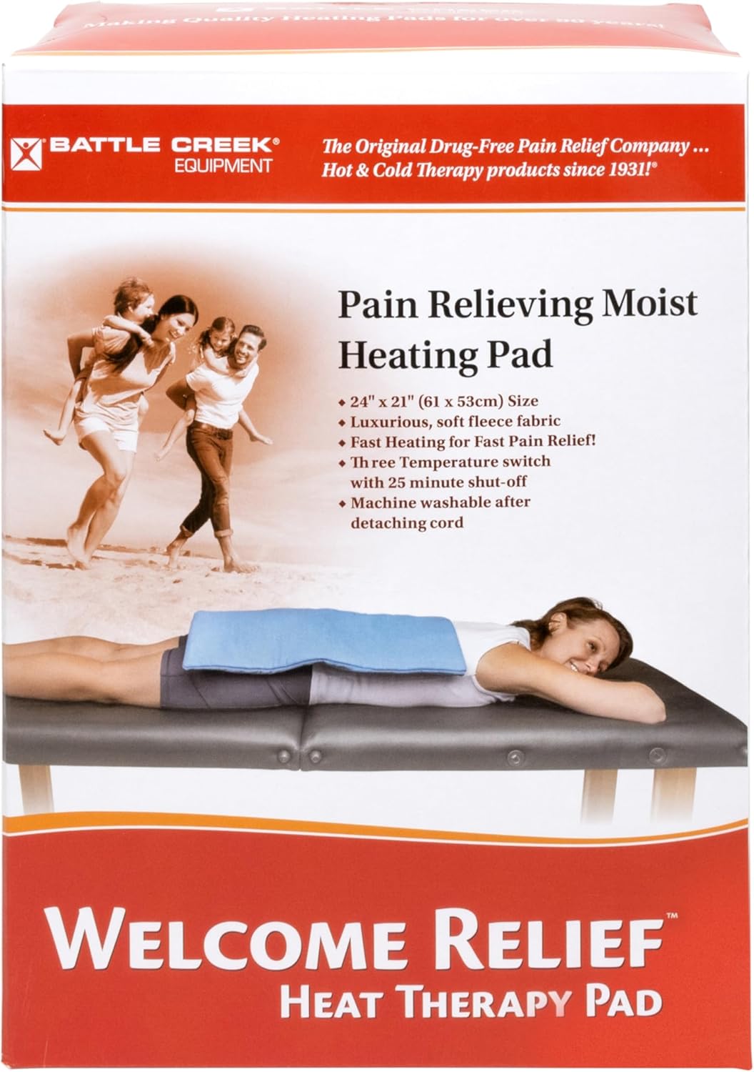 Thermophore Battle Creek Welcome Relief Moist or Dry Heating Pad, 21" X 24", Washable, Fast-Heating