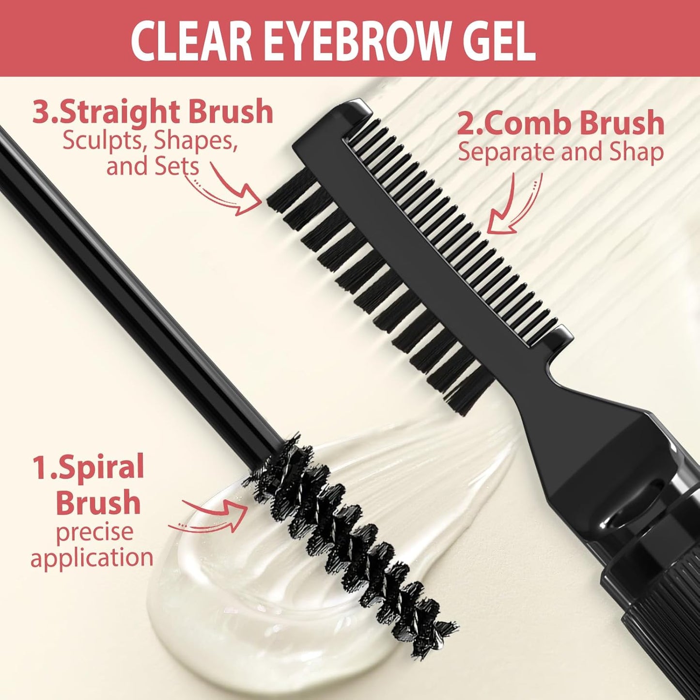 Eyebrow Pen Kit, with Microblading Eyebrow Pen, Eyebrow Gel, Eyeliner, Eyebrow Brush, Eyebrow Pencils for Women, Waterproof, Smudge Proof, Long Lasting Makeup Formula - Soft Brown