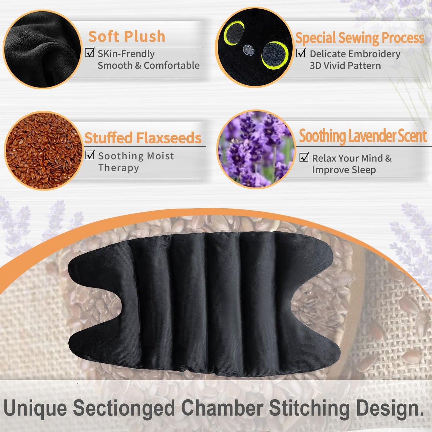 Microwave Heating Pad for Cramps Pain Relief, 19 * 9" Microwavable Heating Pads for Back, Neck Shoulder, Cute Microwave Heating Pad Stuffed Animal, Moist Heat Pack, Lavender