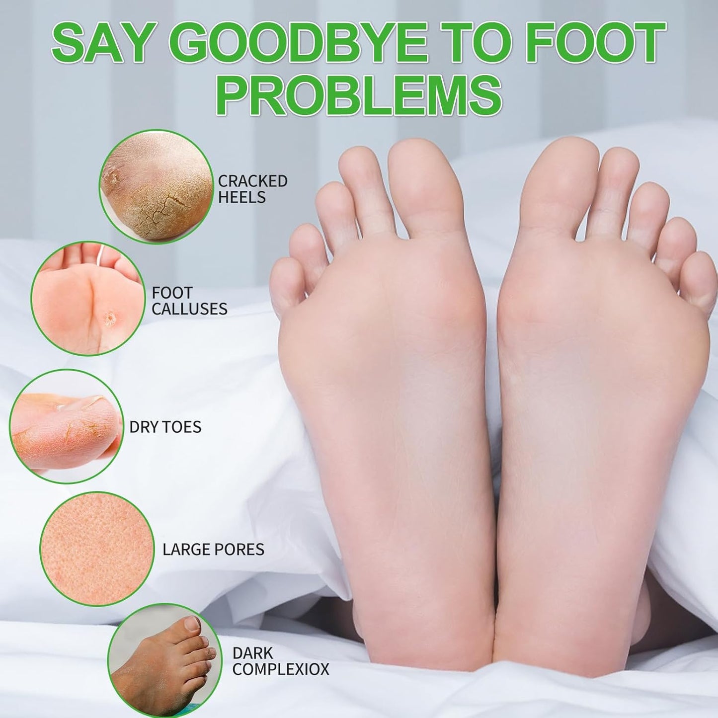 Pedicure Kit Foot Soak Set: Bubble Salt, Sugar Scrub, Massage Mask, Massage Lotion in a Box, 4 Step Foot Spa Kit for Dry Feet, Calluses and Tired Feet(3 Set Lemon)