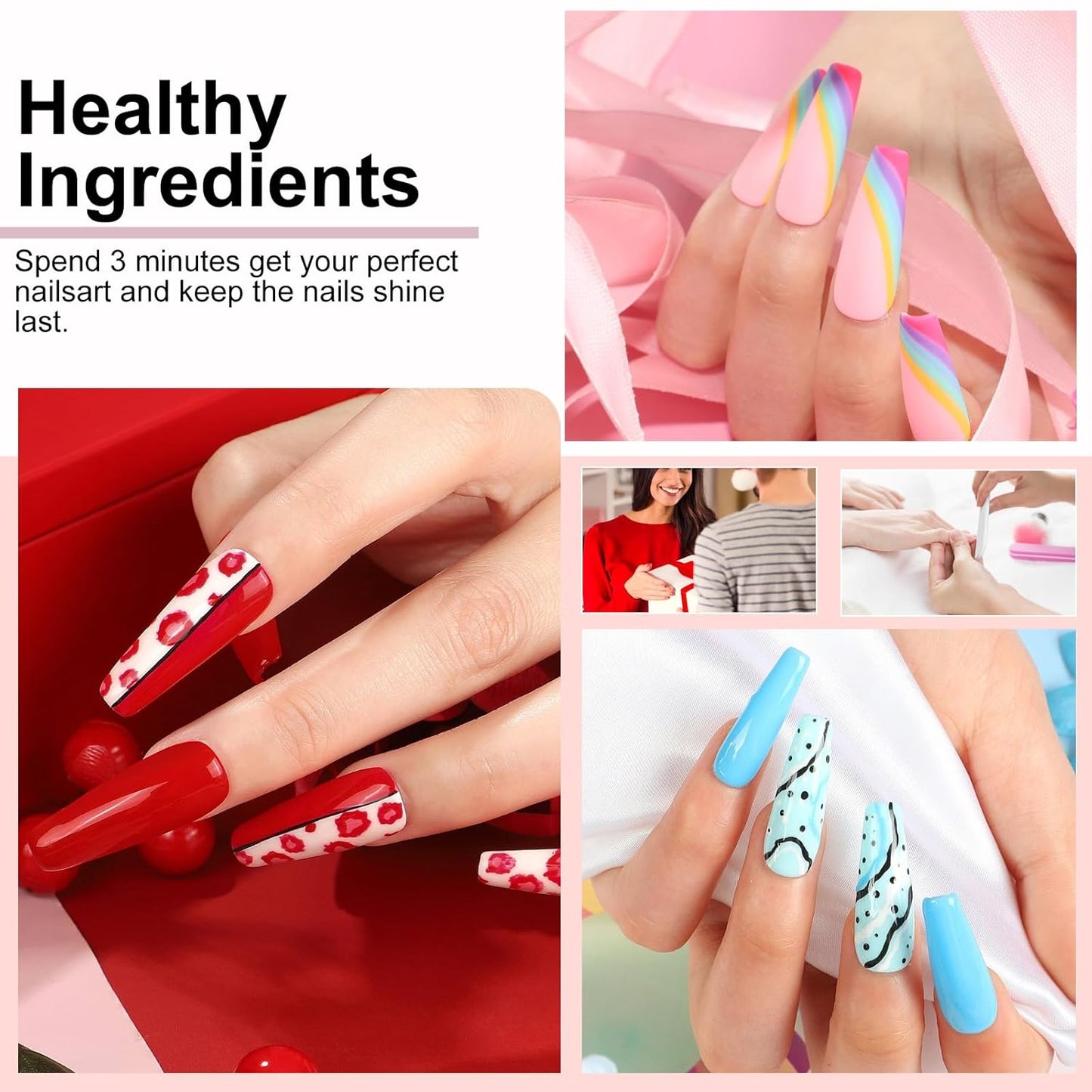 NAIL POLISH KIT with U V Lamp and Drill Starter Kit 36 Colors Gel Nail Polish Nail Art Gel Manicure Kit