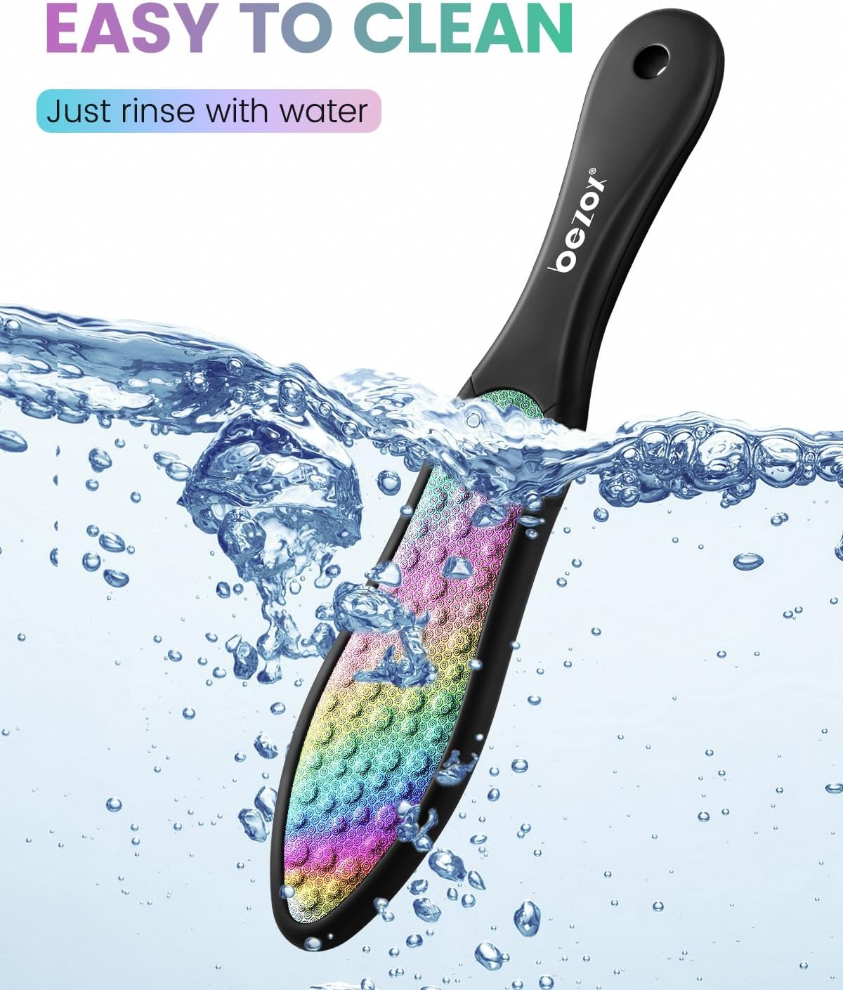 BEZOX Foot File Callus Remover(1 PCS), Double Sided Callus File Scraper, Foot Scrubber for Cracked Heel and Foot Corn Removal, Stainless Steel Pedicure File - Rainbow