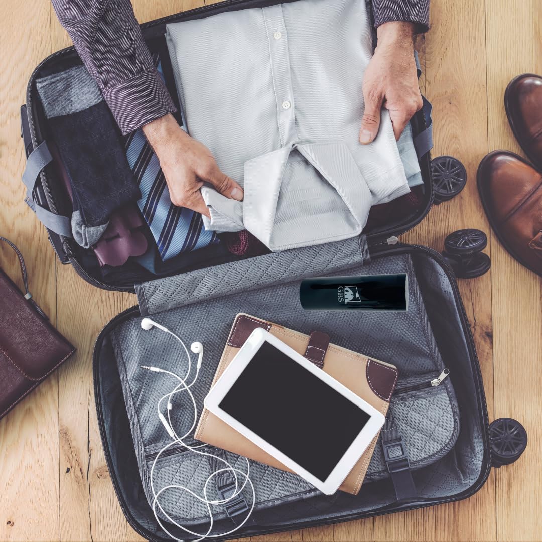 G.B.S Shaving Brush Canister, Travel Case Tube for all kind of brushes, Shave Brush Holder, Black