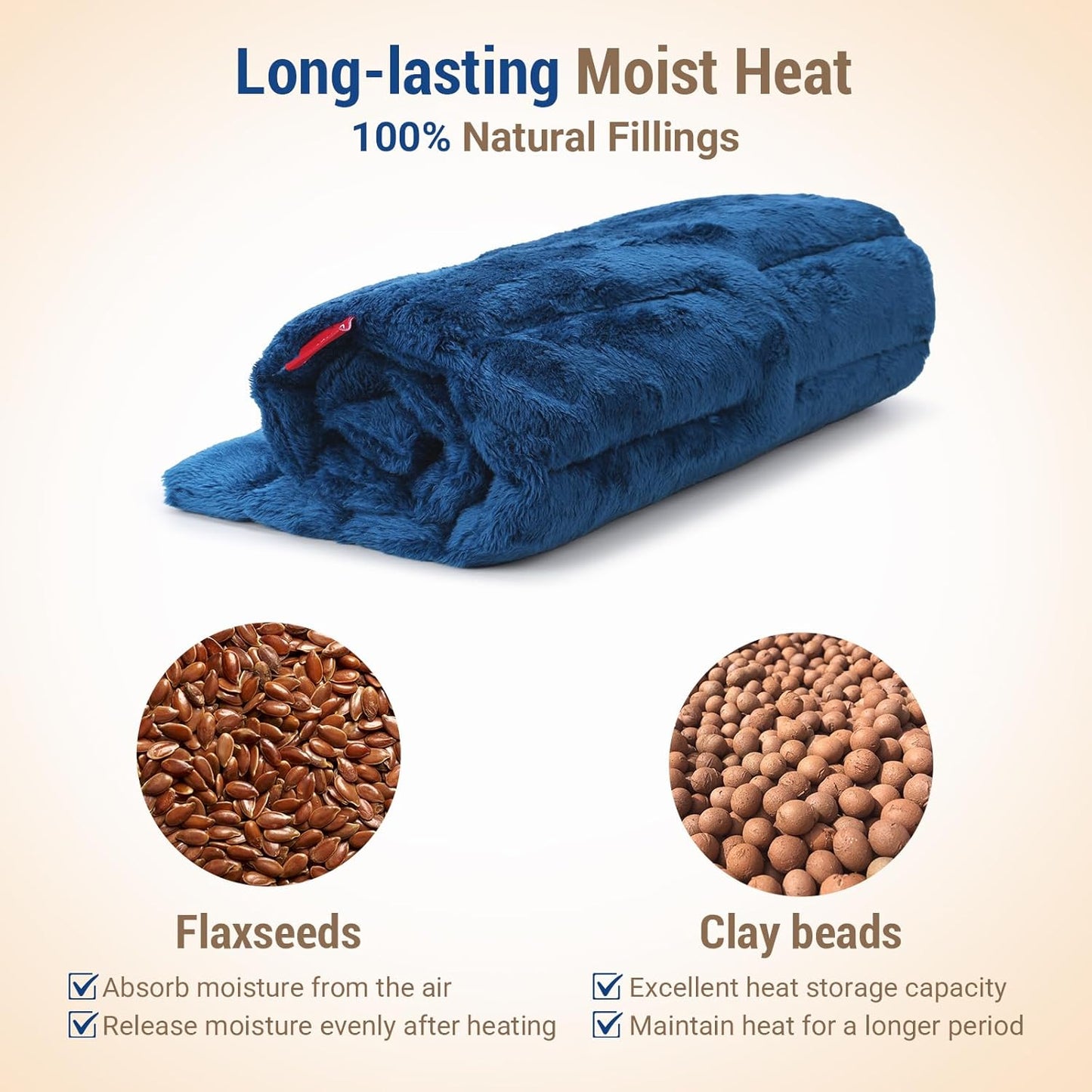 Comfytemp Extra Large Microwavable Heating Pad for Back Pain Relief, 12"x23" 3.7 LB Moist Heat Pad for Neck Shoulder, Cramps, Physical Therapy Mothers Day Gifts for Aches, Joints