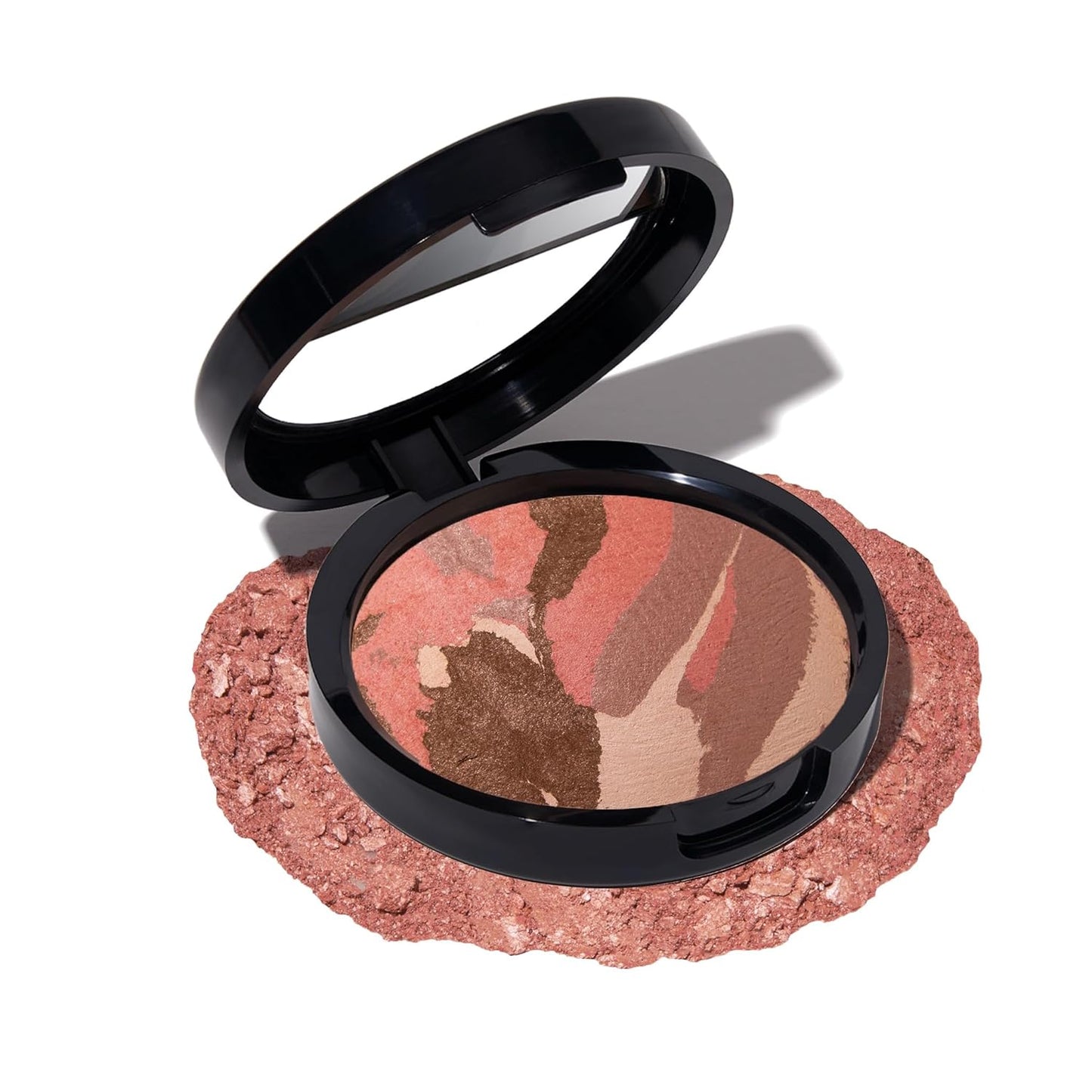 LAURA GELLER NEW YORK Baked Blush-n-Bronze Marbleized 2-in-1 Sculpting Bronzer Blush - Tawny Bronze - Contour Face with a Radiant Flush