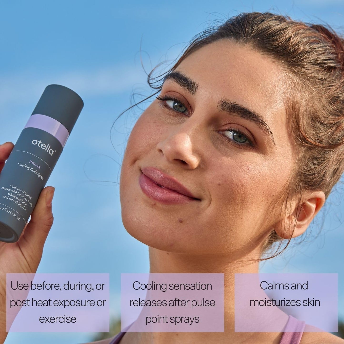 Cooling Body Spray with Menthol and Aromatherapy Lavender Vanilla Scent to help you Relax, 2.7 oz. | Anytime Immediate Heat Relief | TSA Approved | Gluten Free | Vegan | Paraben Free