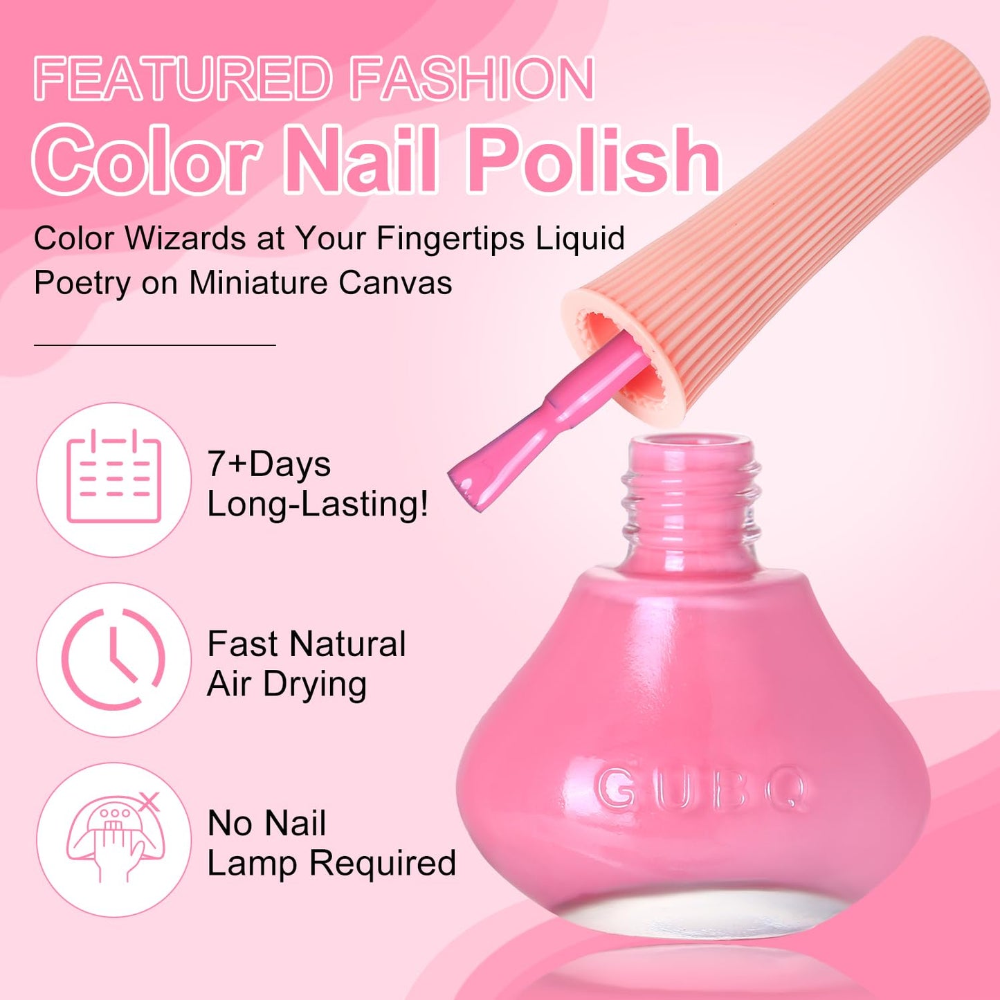 Major Dijit Hot Pink Quick Dry Regular Nail Polish - Nail Art Lacquer, 0.41 Fl Oz