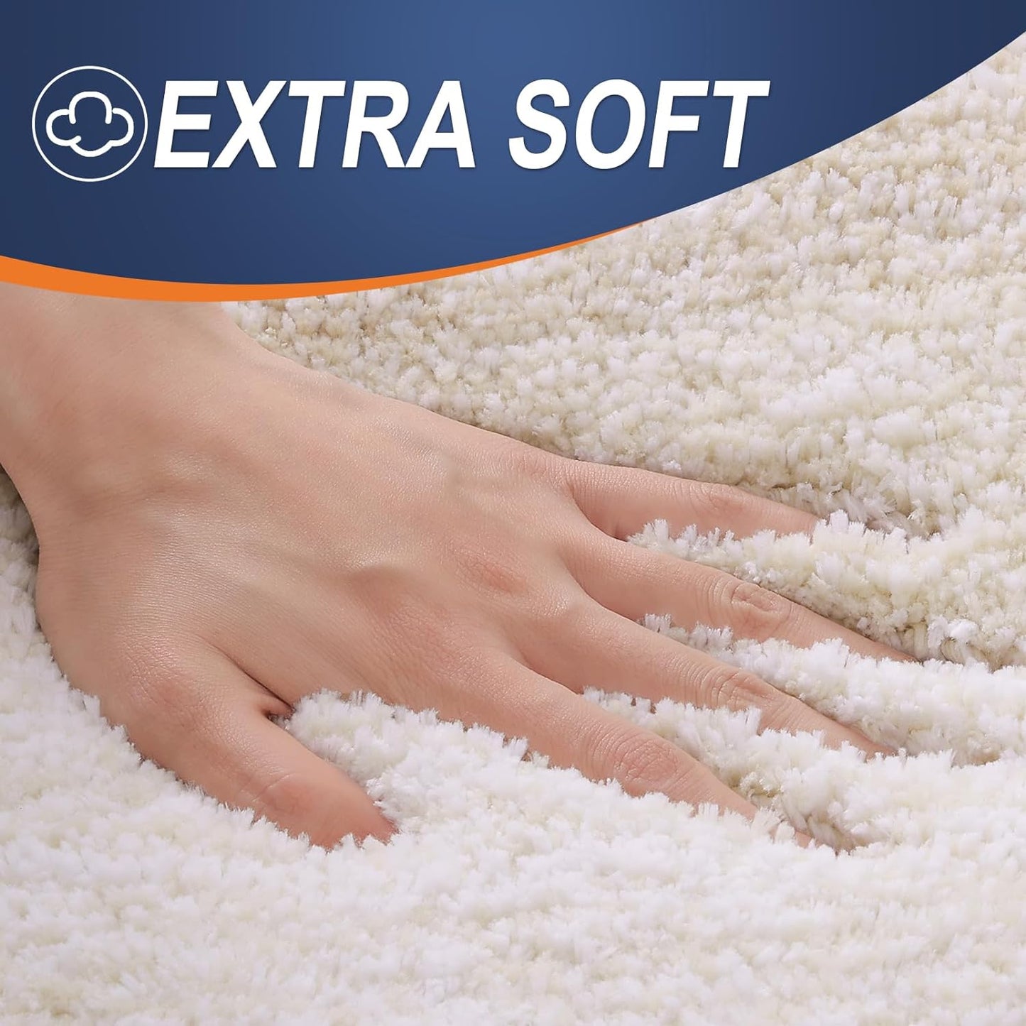 OLANLY Bathroom Runner Rugs 47x24, Extra Soft Absorbent Microfiber Bath Rugs, Rubber Backing, Quick Dry, Washable Bath Mats for Bathroom Floor, Tub and Shower, Home Decor Accessories, Light Beige