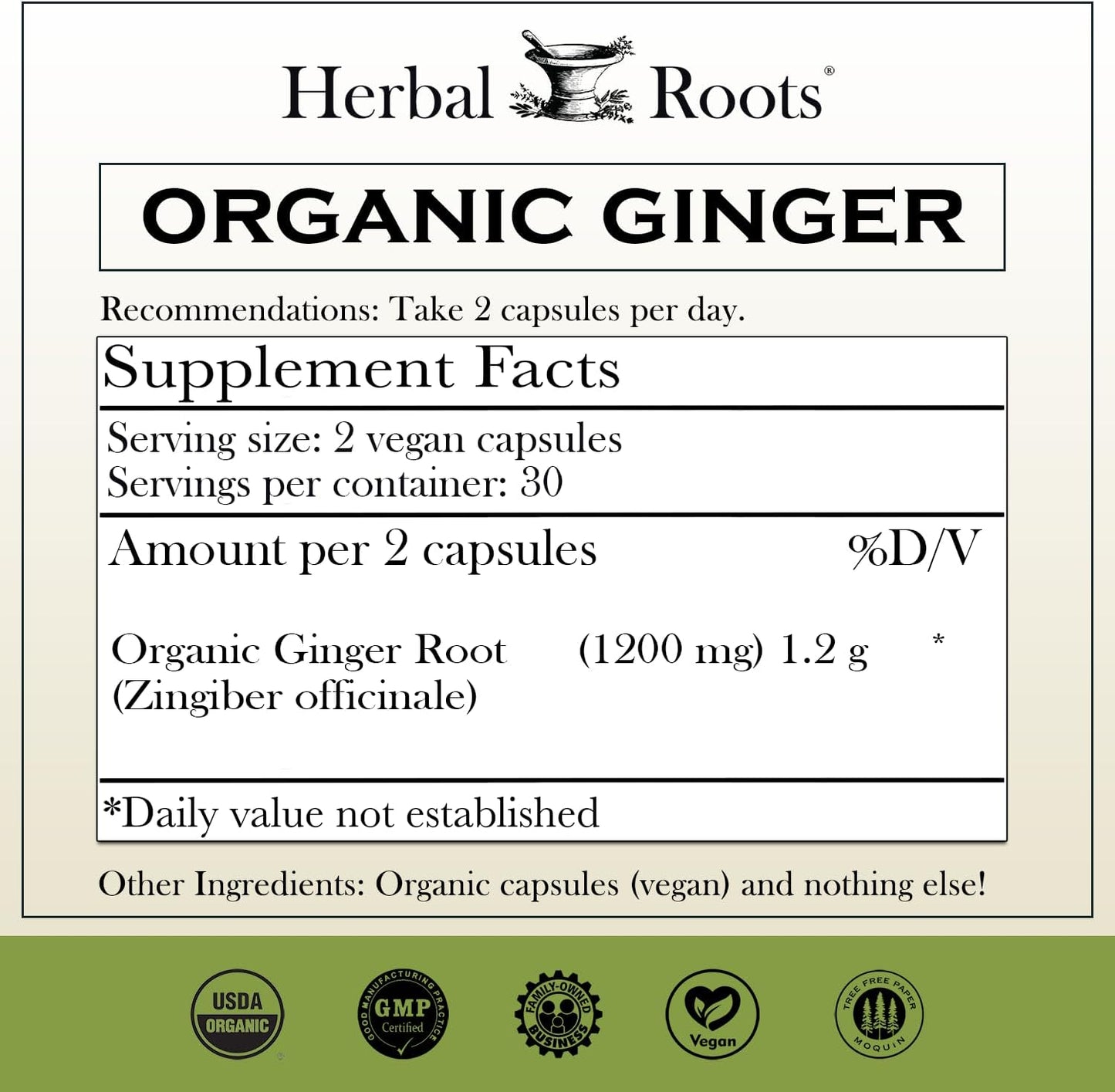 Herbal Roots Digestive Support Trio, Oil of Oregano, Certified Organic ACV & Ginger Herbal Supplements - Non-GMO