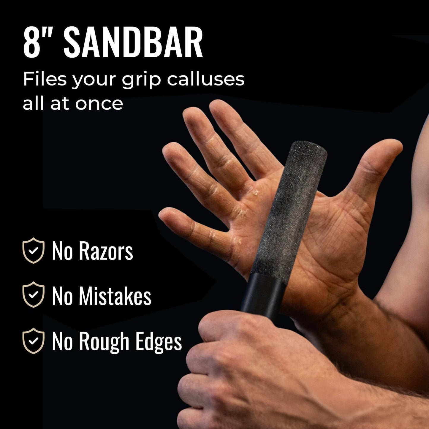 SandBar Callus Remover Tool, File for Hands, Durable Aluminum Tool Callus Shaver, Palm and Heel Dead Skin Removal, Includes Nourishing Salve, Ideal for Athletes, Climbers, and Gym Enthusiasts - Blue