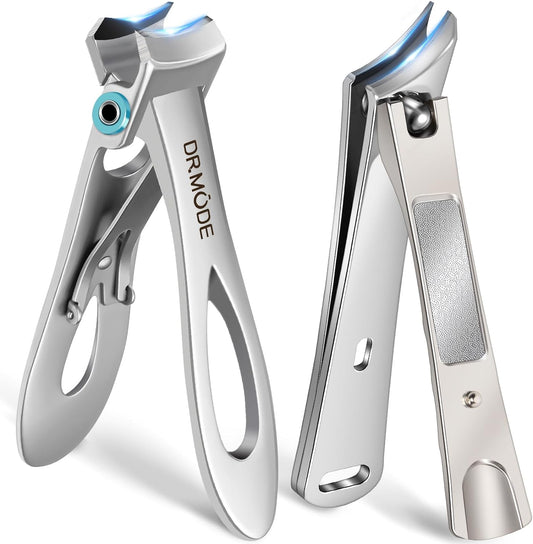 Heavy Duty Slanted Nail Clippers for Thick Nails - Wide Opening, Ultra Sharp Ingrown Toenail Clippers for Seniors
