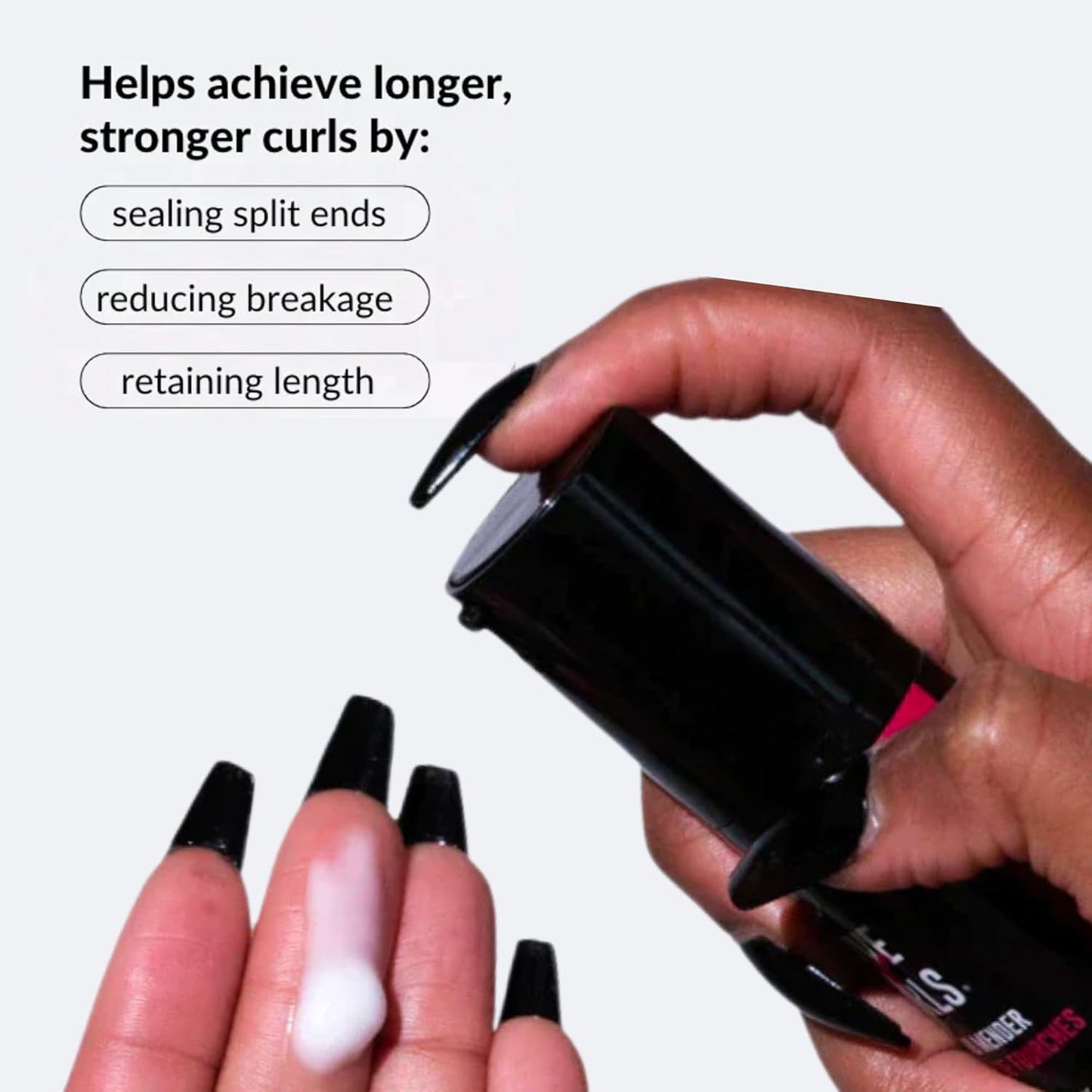 Love Ur Curls - Split End Mender Restorative Leave in Treatment, for Dry, Damaged Hair, Hydration, Prevent Breakage & Seals Split Ends, 50mL