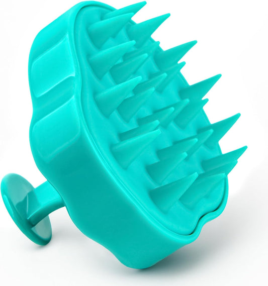RELAXXO Scalp Massager Hair Growth – Exfoliator & Hair Scrubber for Scalp, Soft Bristles for Dandruff & Soothing Comfort, Shampoo Brush, Wet & Dry Use, Green