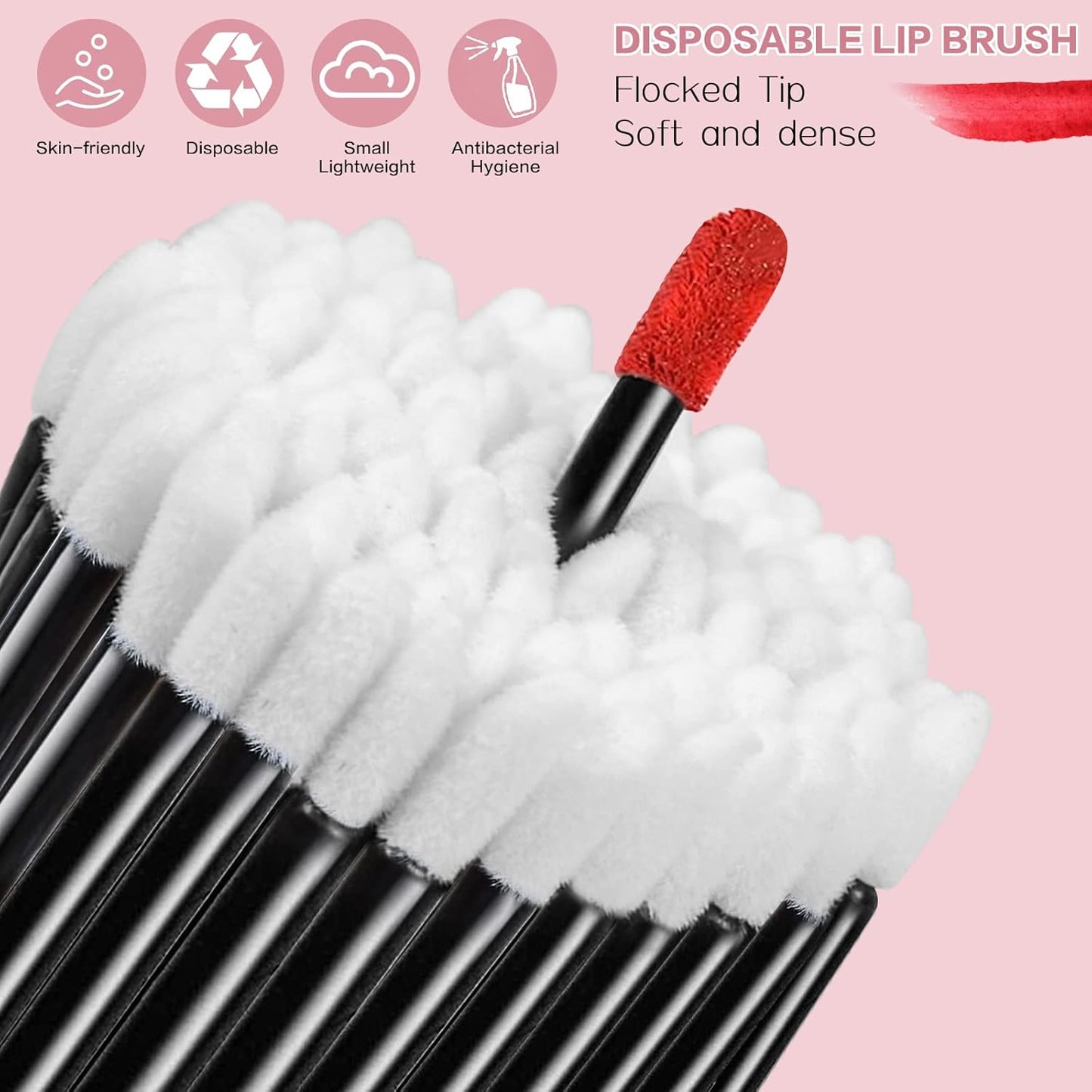250 Piece Disposable Eyebrow Brush Set - 100 Angled/Round Eyebrow Brushes, 50 Double-End Eyeshadow Brushes, 100 Lip Brushes for Women & Girls Salon Beauty Cosmetic Makeup Tool