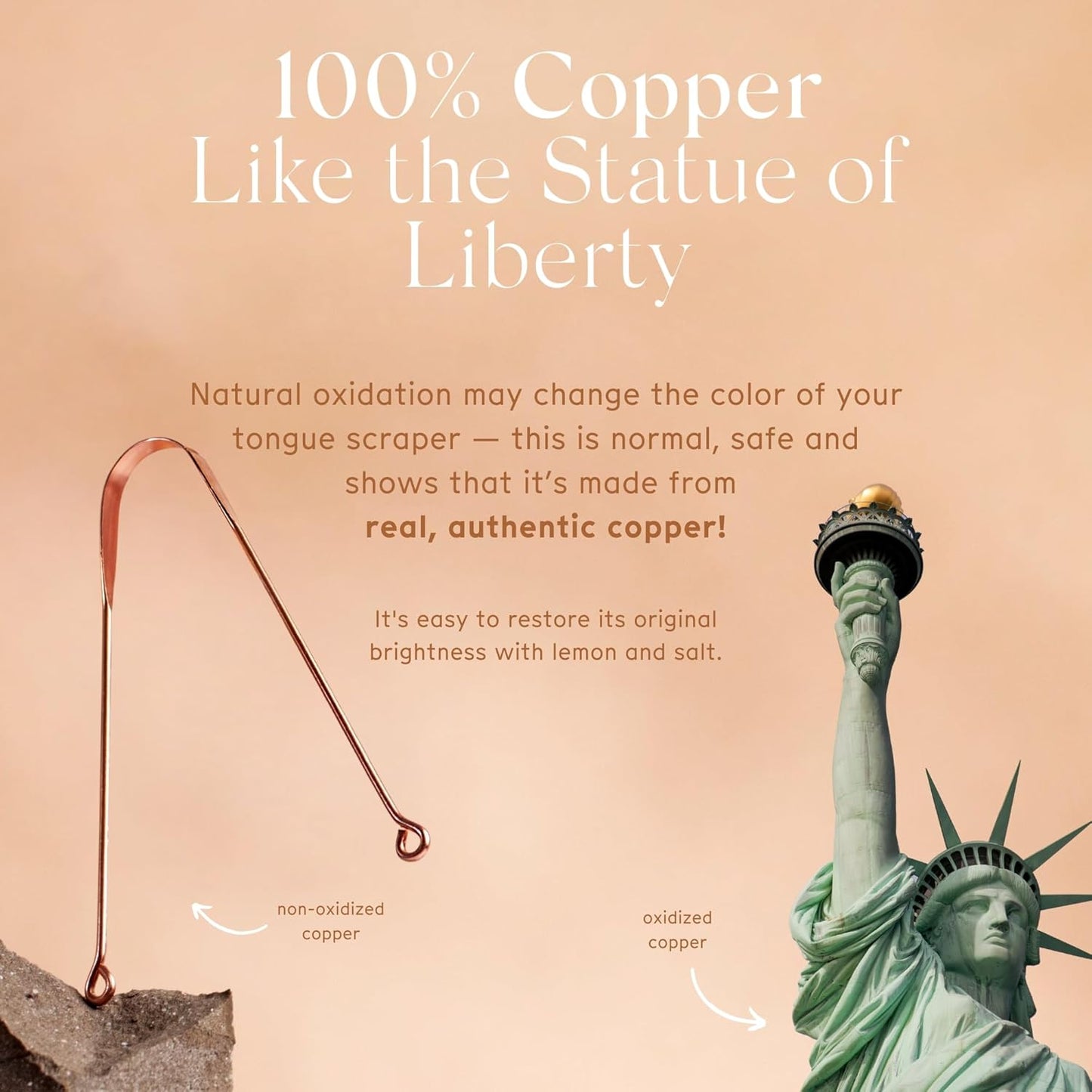 Arista 100% Copper Tongue Scraper for Adults & Kids – Metal Tongue Scraper Copper for Bad Breath, Oral Care & Hygiene – 2 Pack with Travel Pouches