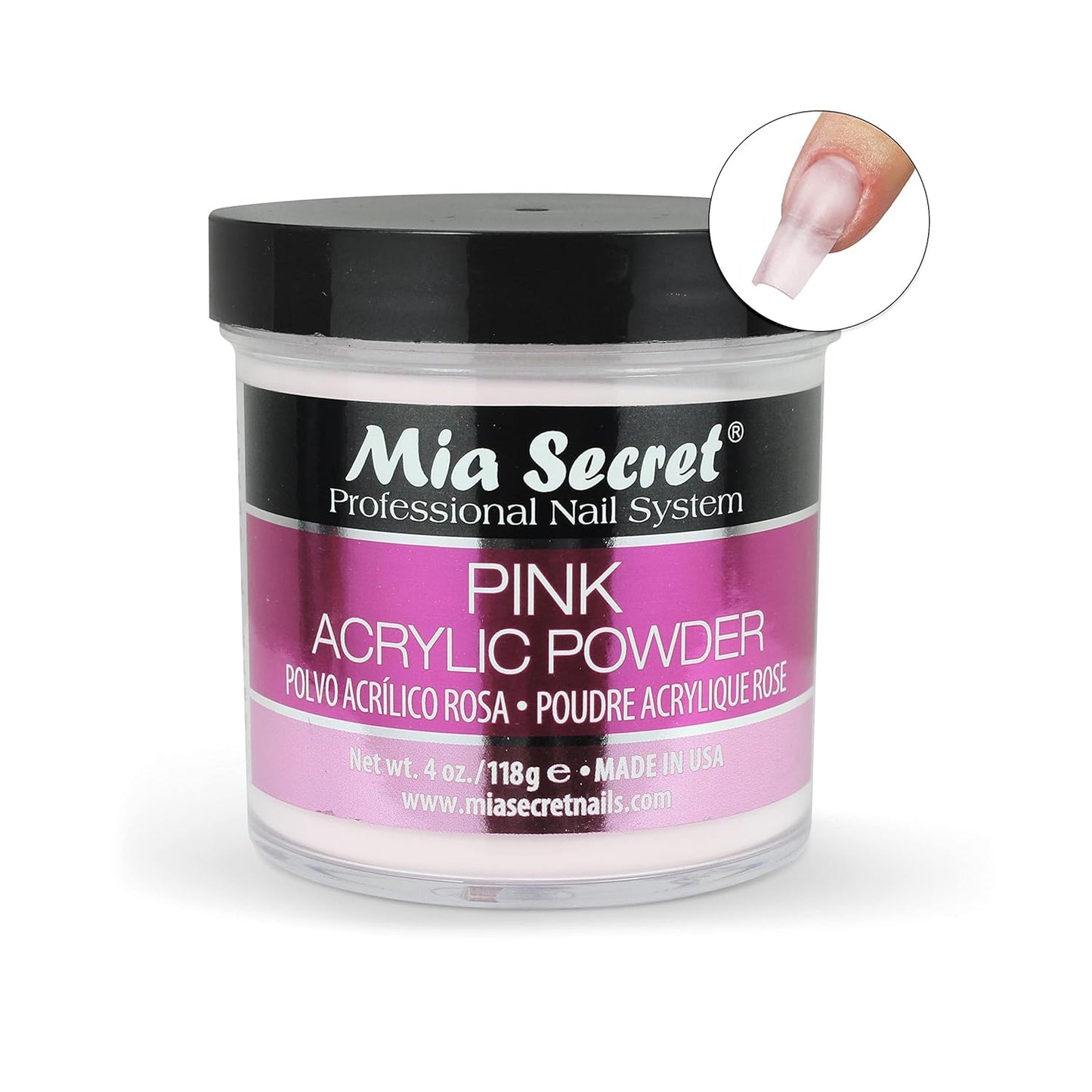 Mia Secret Pink Acrylic Powder 4 oz.