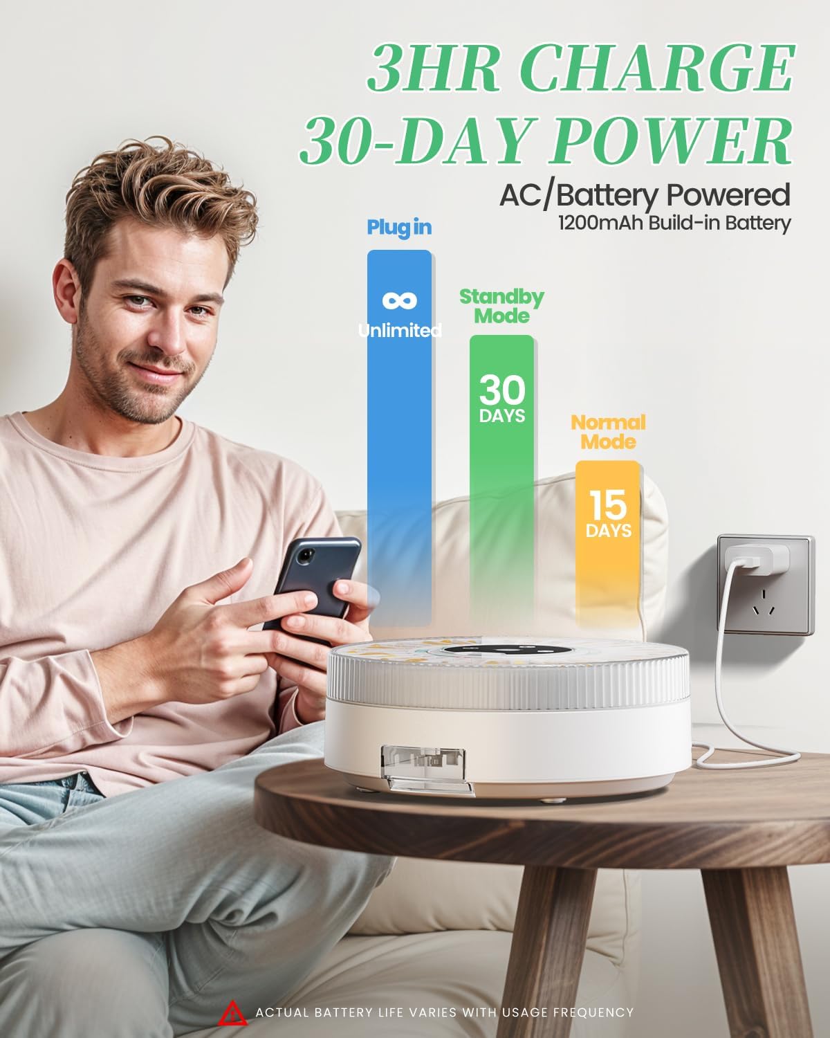 Colorwing® 2025 Smart Pill Dispenser for Seniors - 31-Slot Automatic Medication Organizer with Bluetooth Alarms, Fingerprint & Mechanical Dual Lock, Daily Timed Dispenser (Elderly-Friendly Design)