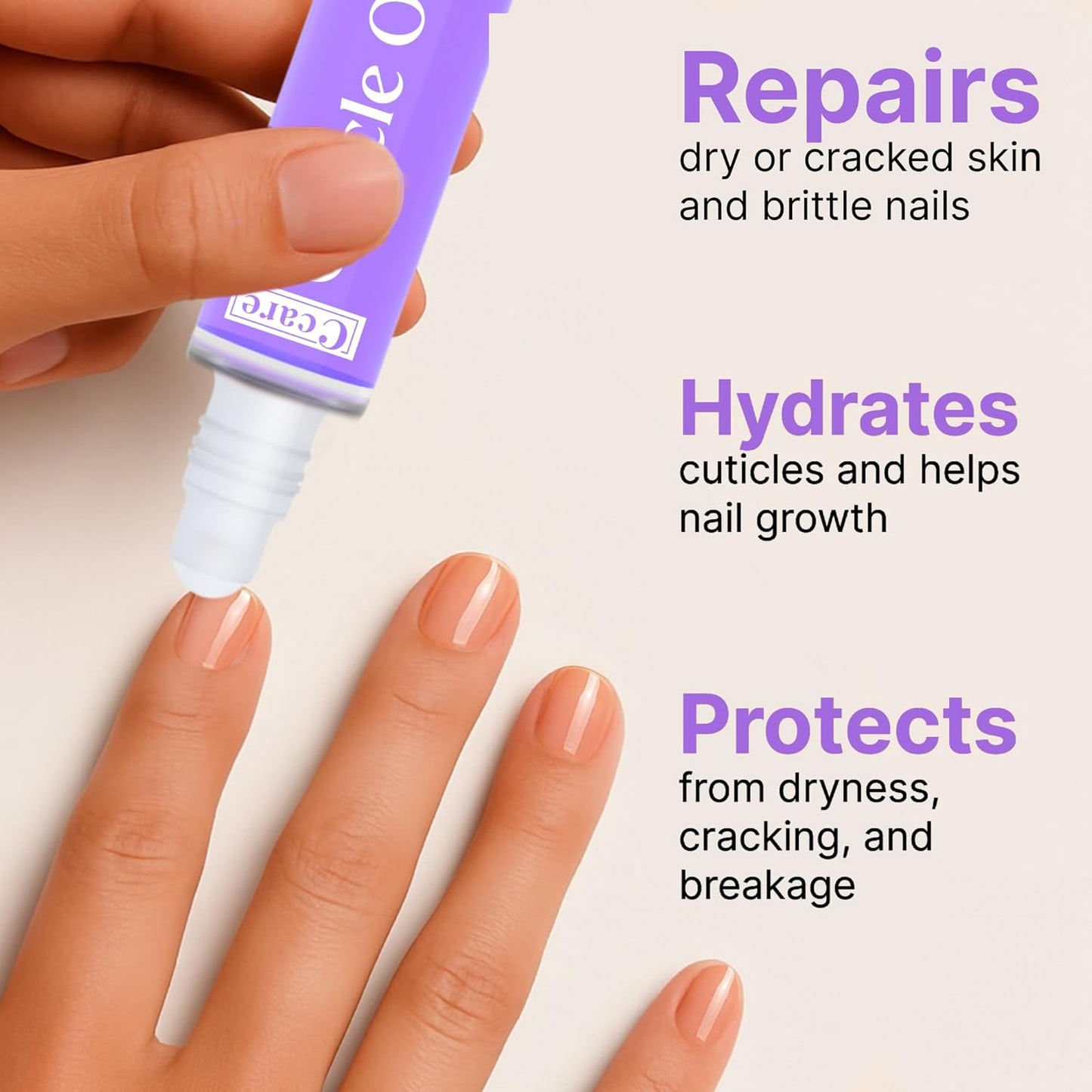C CARE Levender and Chamomile Roll-On Cuticle Oil | Natural Revitalizing Hydrating Nail Oil | Repaires Cuticles Overnight | For Damaged Skin And Thin Nails | Paraben Cruelty Free Formula | 10ml