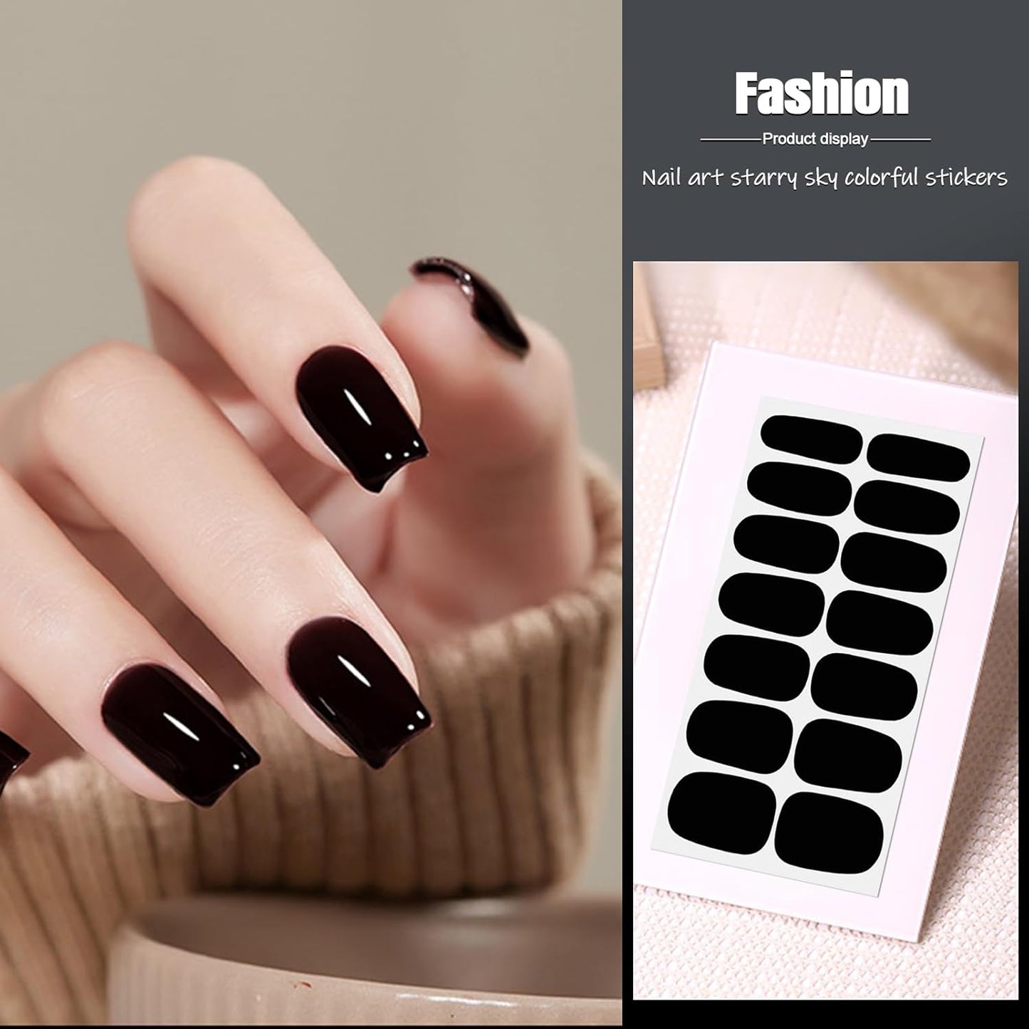 SILPECWEE Nail Stickers Full Nail Wraps (20 Sheets, Bright Color), Self Adhesive Nail Polish Strips, Gel Strips Manicure Design, Fingernail Sticker Nails for Women with File