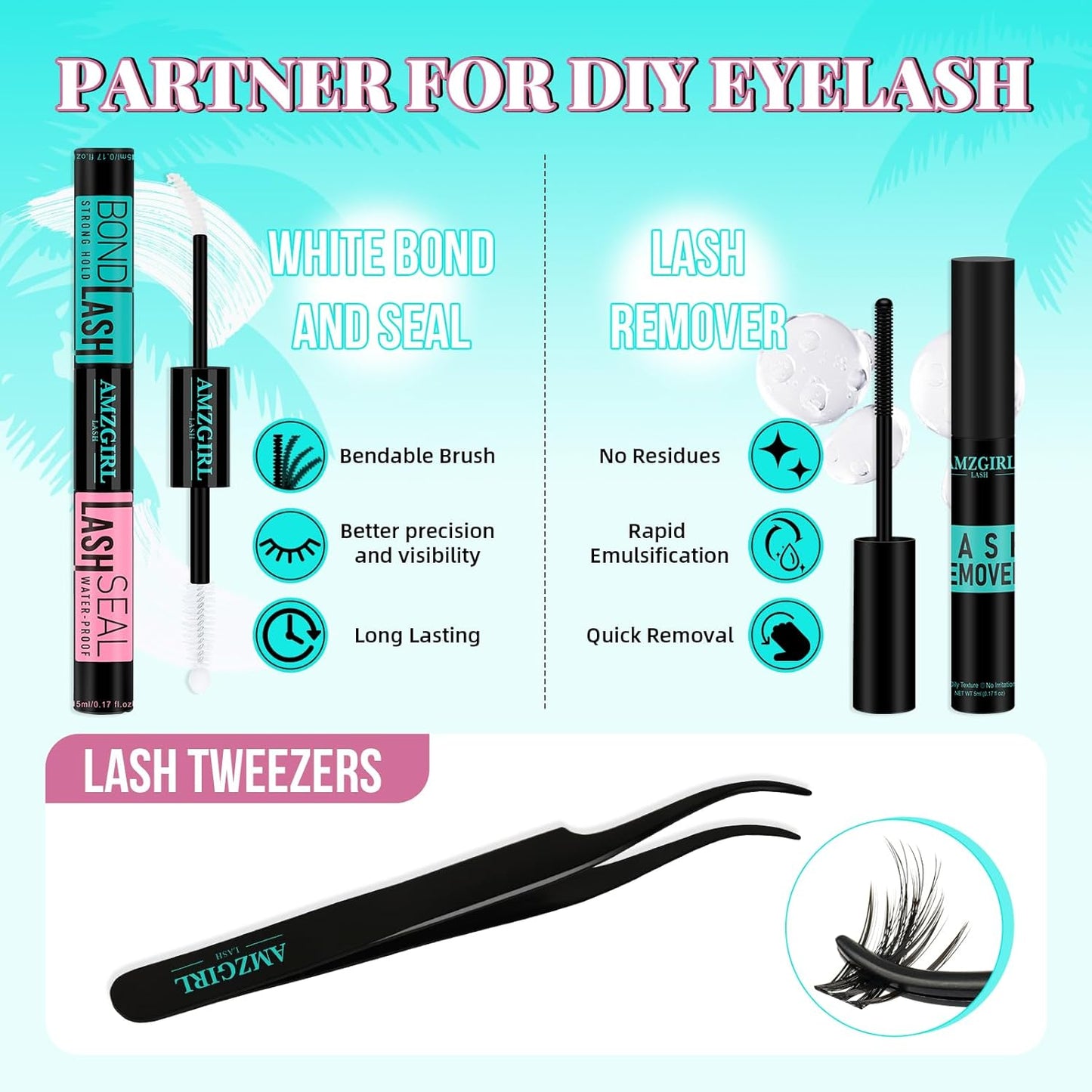 Fairy Eyelash Clusters DIY 144Pcs Lash Extension Kit Natural Lashes Clusters Kit with Lash White Bond and Seal,Lash Remover and Tweezers for Anime Cluster Eyelash Extensions Kit(Holiday,C-Mix8-18mm)