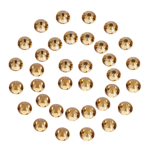 1440Pcs Topaz Crystal Rhinestones,Glass Flatback Rhinestones Gemstones Small for Nail Face Makeup Art Crafts Clothes Decoration -(SS4,1.6mm,Topaz)