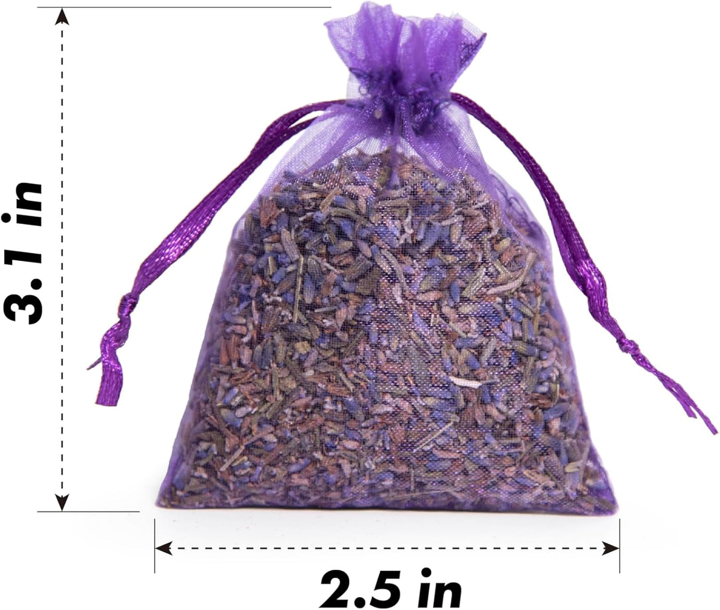Bag of 25 Sachets Dried Lavender Flower Lavender Sachets for Drawers and Closets, LV-B-2